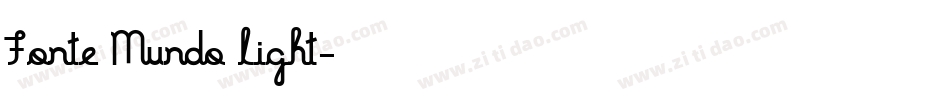 Fonte Mundo light字体转换